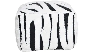 Mirello Puff 50 cm - Vit/Svart - Products - Möbler - Fåtölj & stolar - Pall & puff - Sittpuff