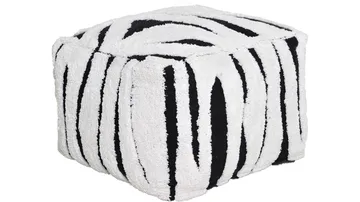 Mirello Puff 50 cm - Vit/Svart - Products - Möbler - Fåtölj & stolar - Pall & puff - Sittpuff