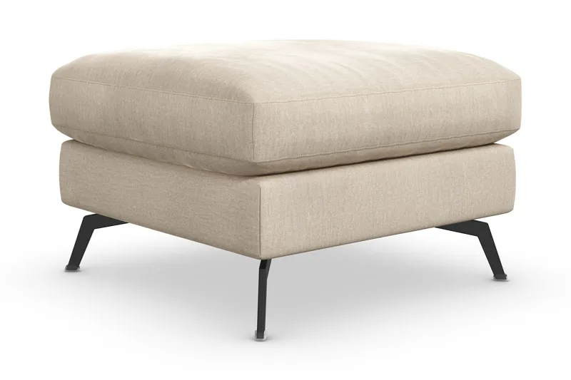 Ocean Lyx Fotpall, Beige/Sammet