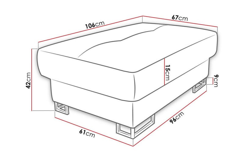 Reginia Fotpall 67 cm - Products - Möbler - Fåtölj & stolar - Pall & puff - Fotpallar