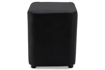 Square Pall Läder - Svart - Products - Möbler - Fåtölj & stolar - Pall & puff - Sittpuff