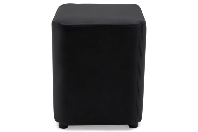 Square Pall Läder - Svart - Products - Möbler - Fåtölj & stolar - Pall & puff - Sittpuff