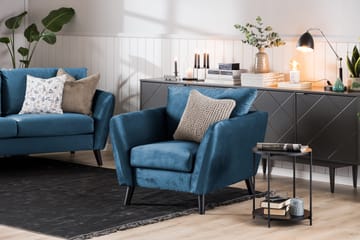 Trend Fotpall - Midnattsblå Sammet - Products - Möbler - Fåtölj & stolar - Pall & puff - Fotpallar