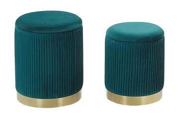 Trumelet Fotpall med Förvaring 2-pack - Blå - Products - Möbler - Fåtölj & stolar - Pall & puff - Fotpallar