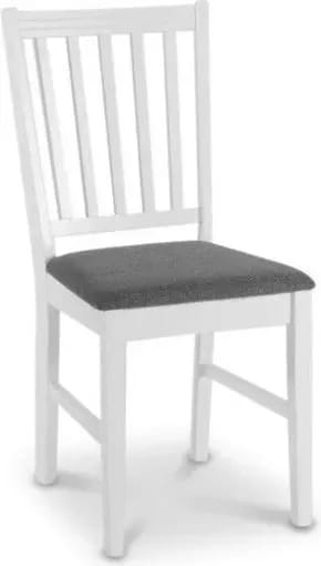 Sandhamn matstol vit med grå sits - Vitlackerat trä med grå tygsits - Products - Möbler - Fåtölj & stolar - Matstol & köksstol