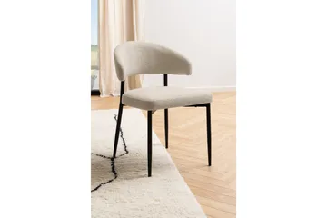 Sawako Matstol - Beige / Svart - Products - Möbler - Fåtölj & stolar - Matstol & köksstol