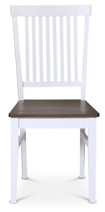 Skagen stol med ribbor - Vit / Brunoljad ek - vit/brunoljad ek - Products - Möbler - Fåtölj & stolar - Matstol & köksstol