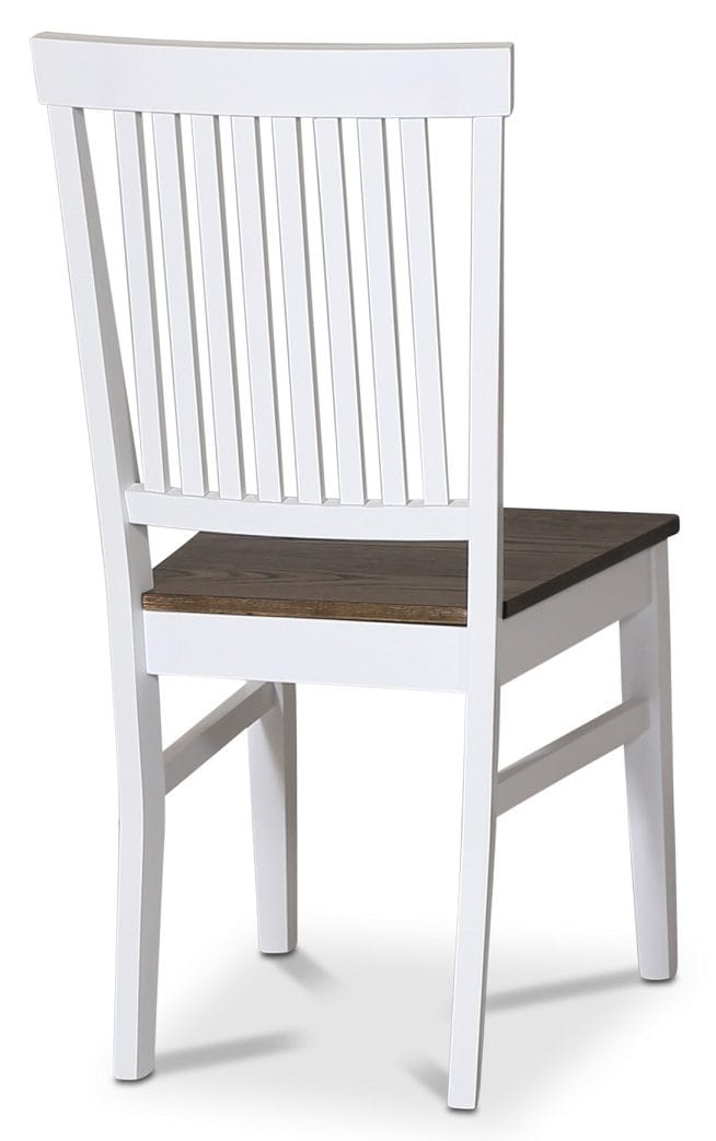 Skagen stol med ribbor - Vit / Brunoljad ek - vit/brunoljad ek - Products - Möbler - Fåtölj & stolar - Matstol & köksstol