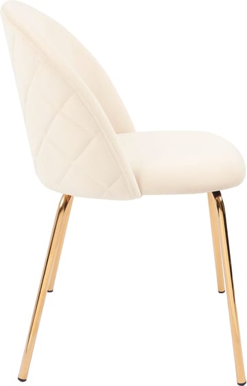 Stol beige sammet guldiga ben - Plaza - Beige - Products - Möbler - Fåtölj & stolar - Matstol & köksstol