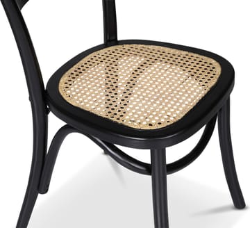 Stol i böjträ med rotting sits - Svart/natur - Products - Möbler - Fåtölj & stolar - Matstol & köksstol