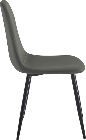 Stol i mörkgrå sammet med svarta ben - Mörkgrå - Products - Möbler - Fåtölj & stolar - Matstol & köksstol