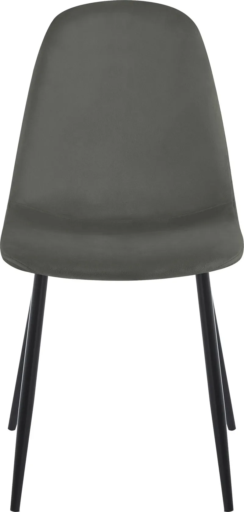 Stol i mörkgrå sammet med svarta ben - Mörkgrå - Products - Möbler - Fåtölj & stolar - Matstol & köksstol