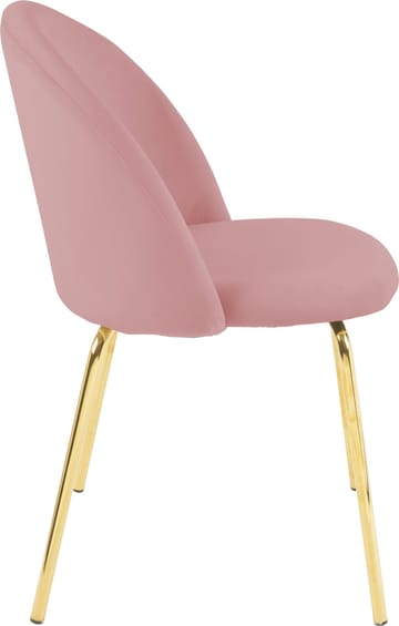 Stol i rosa sammet guldiga ben - Rosa - Products - Möbler - Fåtölj & stolar - Matstol & köksstol