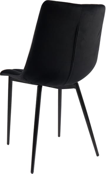 Stol i svart sammet - Kayla - Svart - Products - Möbler - Fåtölj & stolar - Matstol & köksstol