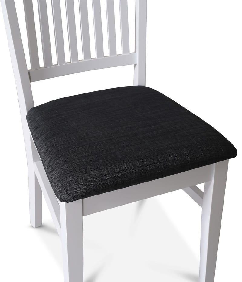 Stol med grå tygsits - Fårö - Vitlack och sits i grått tyg - Products - Möbler - Fåtölj & stolar - Matstol & köksstol