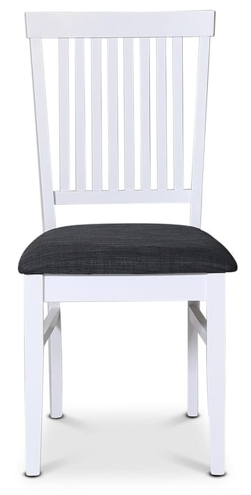 Stol med grå tygsits - Fårö - Vitlack och sits i grått tyg - Products - Möbler - Fåtölj & stolar - Matstol & köksstol