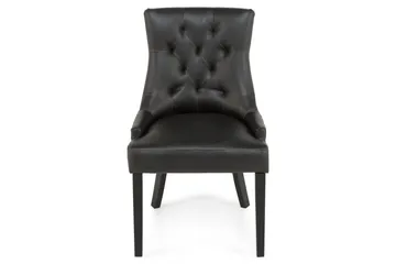 Tuva Matstol Konstläder - Svart - Products - Möbler - Fåtölj & stolar - Matstol & köksstol