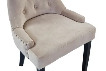 Viktoria Matstol Sammet - Sand / Beige - Products - Möbler - Fåtölj & stolar - Matstol & köksstol