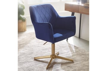 Willowdale Kontorsstol med Armstöd - Mörkblå/Guld - Products - Möbler - Fåtölj & stolar - Kontorsstol & skrivbordsstol