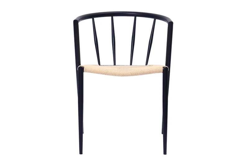 Winston Matstol - Beige / Metallben Svart - Products - Möbler - Fåtölj & stolar - Matstol & köksstol