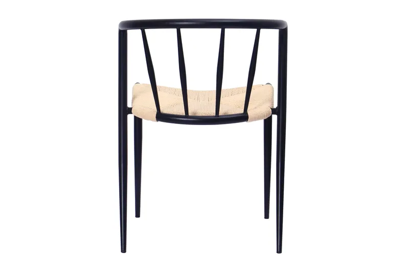 Winston Matstol - Beige / Metallben Svart - Products - Möbler - Fåtölj & stolar - Matstol & köksstol