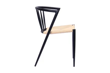 Winston Matstol - Beige / Metallben Svart - Products - Möbler - Fåtölj & stolar - Matstol & köksstol