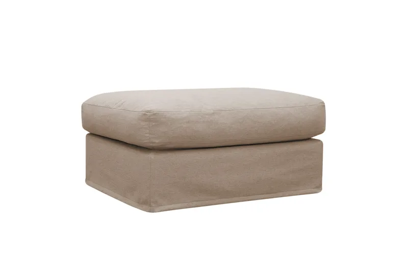 Valencia Extra Djup 5-sits soffa + fotpall med avtagbar och tvättbar klädsel - Ljusbrun - Products - Möbler - Soffa