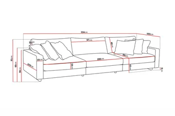 Valencia Extra Djup 5-sits Soffa i Chenille - Brun - Products - Möbler - Soffa