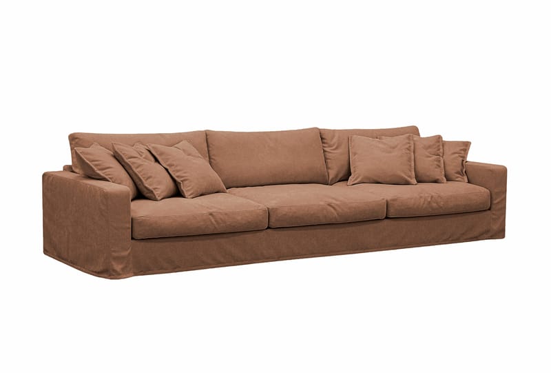 Valencia Extra Djup 5-sits Soffa med avtagbar och tvättbar klädsel - Rostbrun - Products - Möbler - Soffa