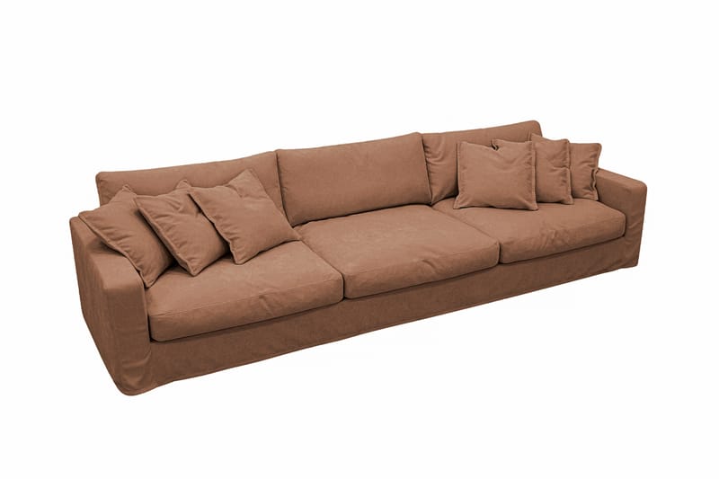 Valencia Extra Djup 5-sits Soffa med avtagbar och tvättbar klädsel - Rostbrun - Products - Möbler - Soffa
