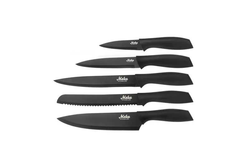 Knivset Maku 5 Delar Svart, Svart