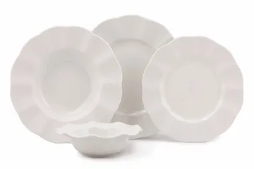 Adine Middagsservis 24 Delar Porslin - Creme - Products - Servering & matlagning - Porslin