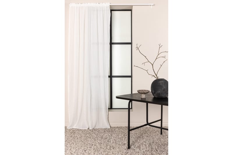 Elena Gardin 135x290 cm - Vit - Products - Textil & mattor - Gardiner - Gardinlängder - Kanallängd