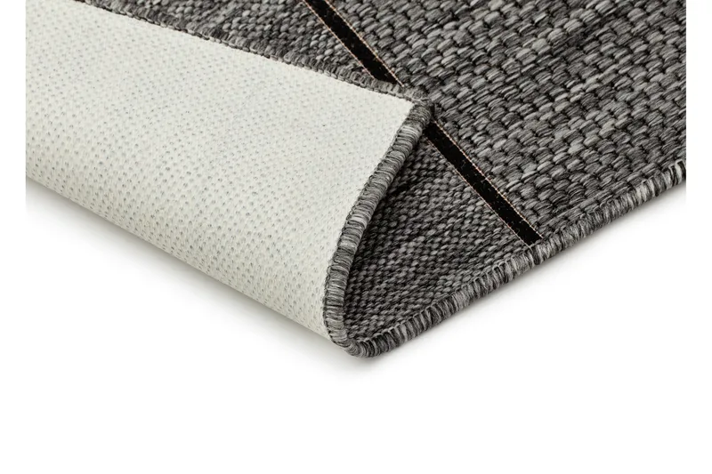 Madrid Square Flatvävd Matta 133x190 - Grå/Svart - Products - Textil & mattor - Matta - Flatvävd matta