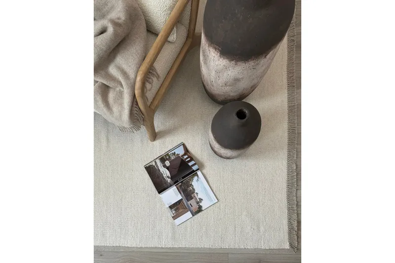 Eden Ullmatta 200x200 cm Kvadratisk - Creme - Products - Textil & mattor - Matta - Modern matta - Ullmatta