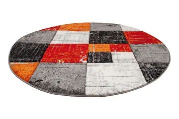 London Square Friezematta Rund 160 - Röd/Orange - Products - Textil & mattor - Matta - Modern matta - Wiltonmatta