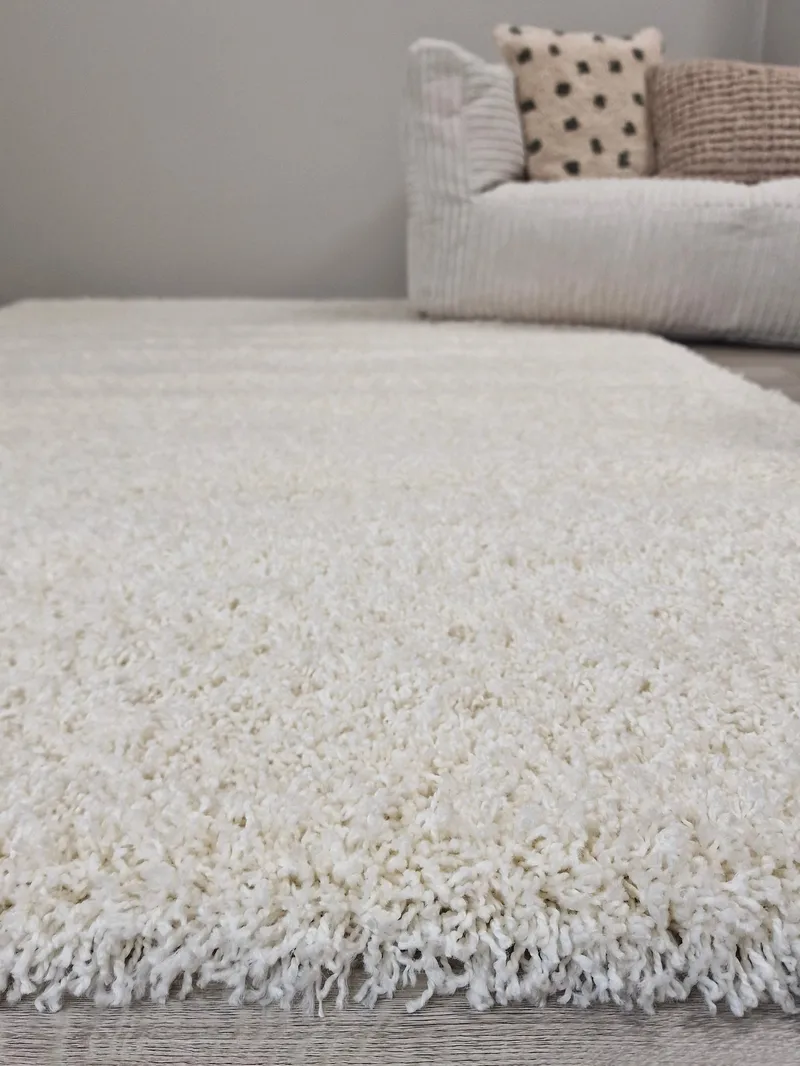 Lounge Ryamatta 133x190 cm Rektangulär - Vit - Products - Textil & mattor - Matta - Modern matta - Ryamatta