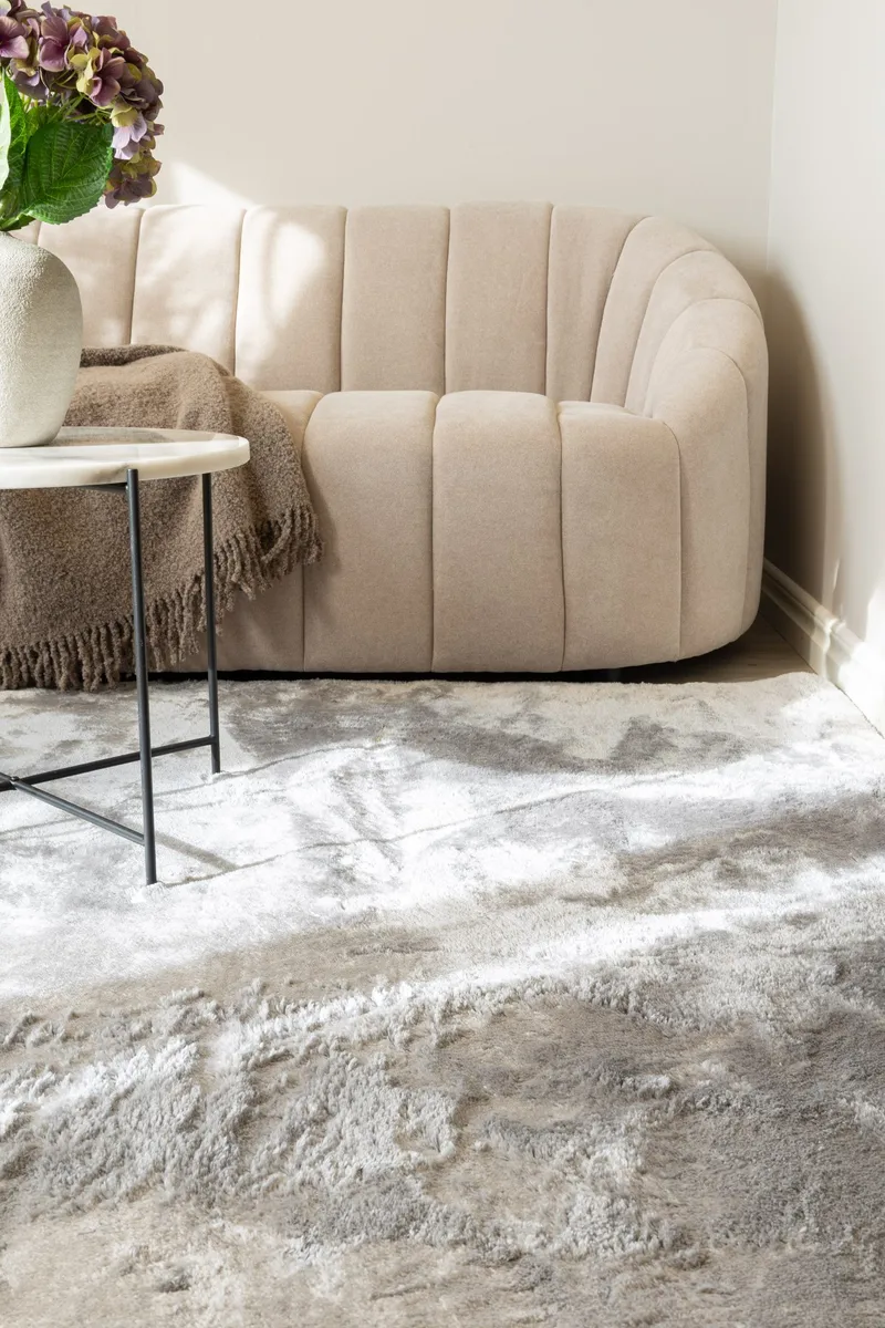 Cozy Ryamatta 110x160 cm Rektangulär - Silver - Products - Textil & mattor - Matta - Modern matta - Ryamatta