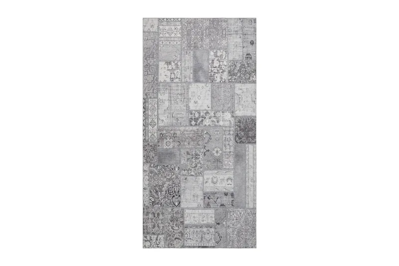 Patchwork Wiltonmatta 80x300 cm Rektangulär, Silver
