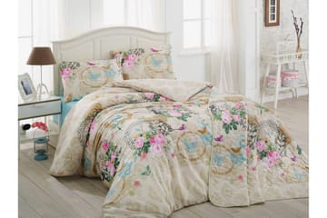 Eponj Home Bäddset Dubbelt 4-dels - Beige/Vit/Multi - Products - Textil & mattor - Sängkläder - Bäddset & påslakanset - Påslakanset dubbelsäng