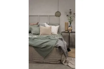 Påslakanset Dubbelsäng 3-Dels Satin - Grön - Products - Textil & mattor - Sängkläder - Bäddset & påslakanset - Påslakanset dubbelsäng