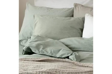 Påslakanset Enkelsäng 2-Dels Washed - Grön - Products - Textil & mattor - Sängkläder - Bäddset & påslakanset - Påslakanset dubbelsäng