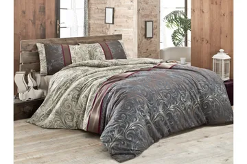 Victoria Bäddset Dubbelt 4-dels - Creme/Grå/Multi - Products - Textil & mattor - Sängkläder - Bäddset & påslakanset - Påslakanset dubbelsäng