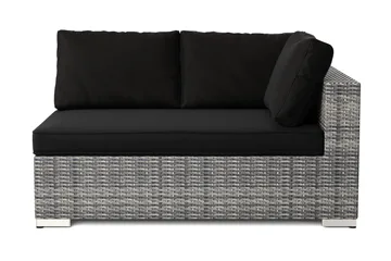 Bahamas Högermodul utomhus 140 cm i konstrotting, Grå