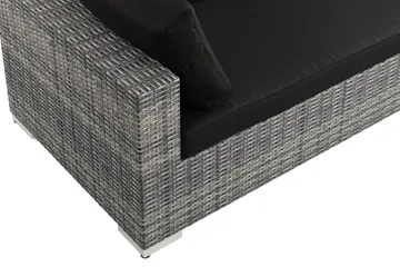 Bahamas Högermodul utomhus 140 cm i konstrotting - Grå - Products - Utemöbler & utemiljö - Övrigt utemöbler - Moduler utesoffa