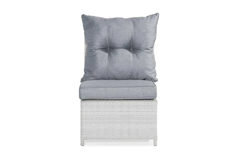 James Mittmodul utomhus i konstrotting - Vit / Ljusgrå dynor - Products - Utemöbler & utemiljö - Övrigt utemöbler - Moduler utesoffa - Mittmodul utesoffa