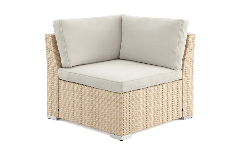 Wisconsin Hörnmodul utomhus i konstrotting med vattenavisande dyna - Beige - Products - Utemöbler & utemiljö - Övrigt utemöbler - Moduler utesoffa