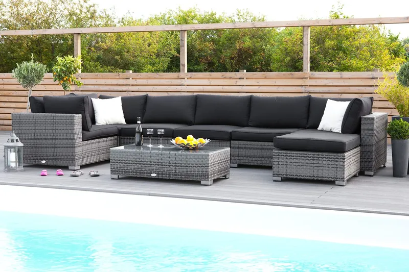 Bahamas Dynfodral till Ottoman/Bord - Svart - Products - Utemöbler & utemiljö - Övrigt utemöbler - Tillbehör utemöbler - Klädselpaket utemöbler