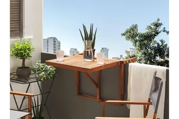 Ponoka Balkongbord Hängande och Utebord 70 cm Trä - Mörkbrun - Products - Utemöbler & utemiljö - Balkong & altan - Balkongmöbler - Balkongbord