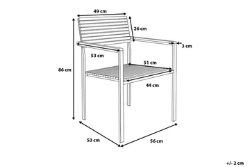 Viareggio Trädgårdsstol 6 St 53 cm - Trä/Natur - Products - Utemöbler & utemiljö - Balkong & altan - Balkongmöbler - Balkongstol